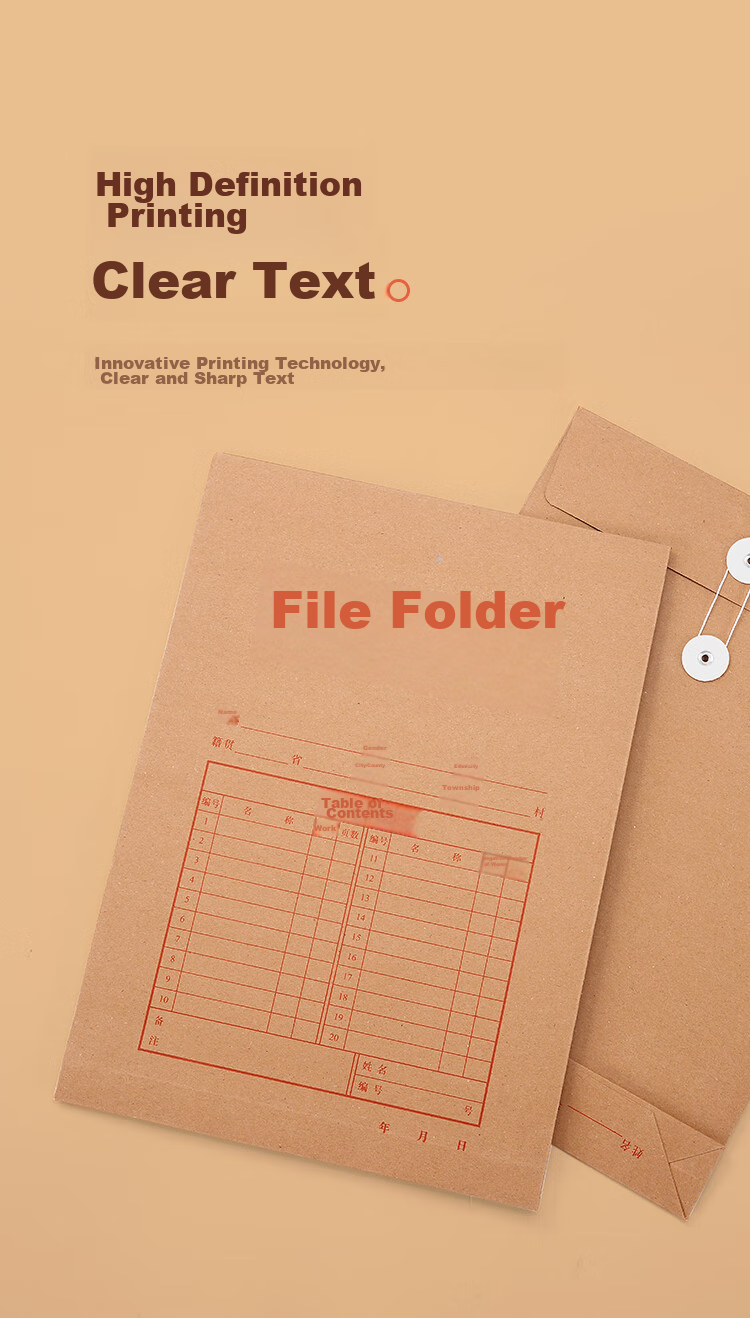 COMIX 50-Pack 175g A4 Vertical Kraft Paper File Folders, 4cm Side Width Document Envelopes/briefcase for Bidding, Tender Documents, Contracts, Receipts Office Stationery EA6074 3