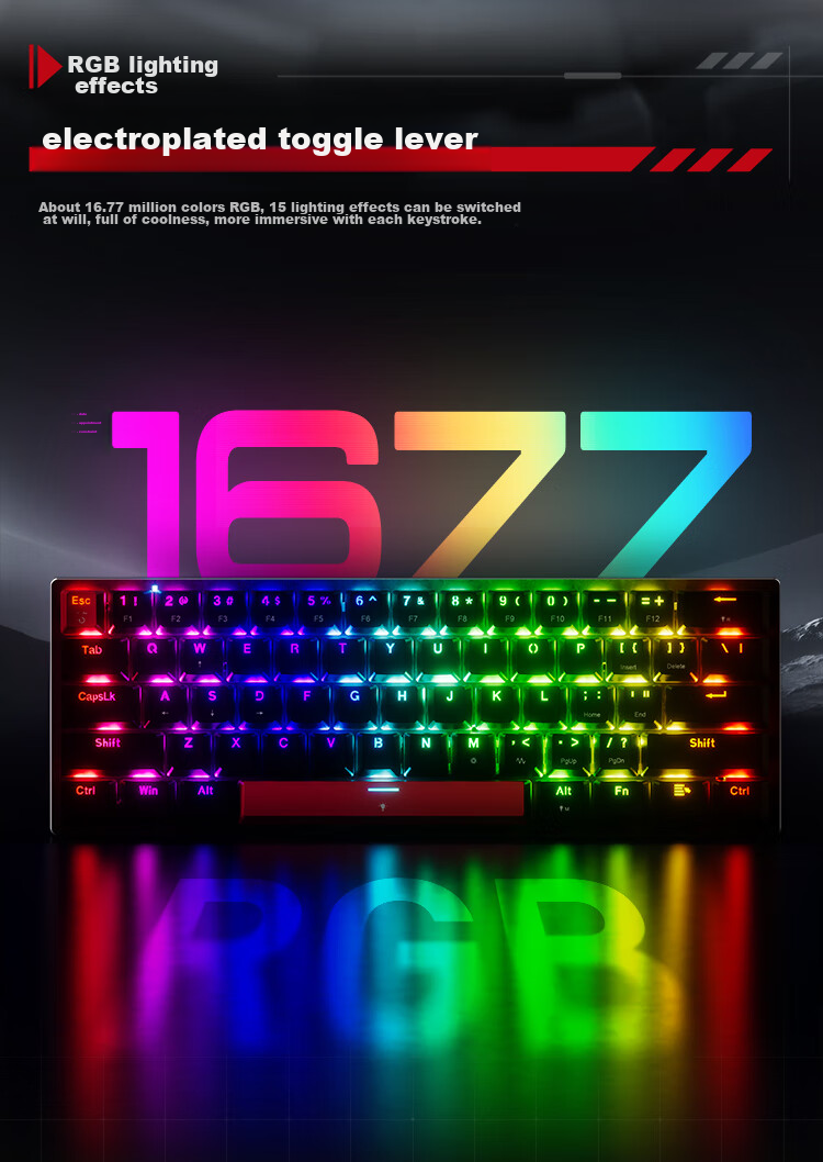 MACHENIKE K500-M81 Wired Magnetic Axis, 81 Keys, E-Sports Gaming Mechanical Keyboard, 8K Polling Rate, RT Keyboard, Adjustable Key Travel, RGB Backlight 12