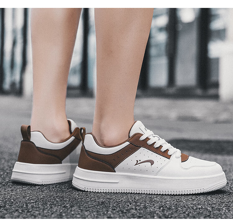 Guirenniao Women's Sneakers New Couple Casual Shoes Thick Sole Sports Shoes White/Black Size 38 20