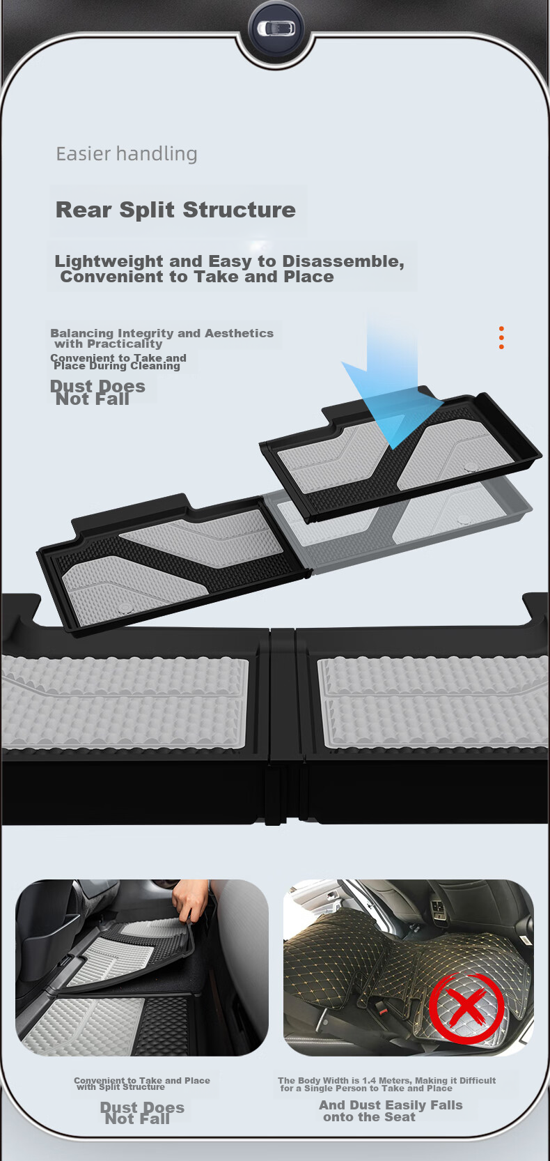 DOGU Xiaomi SU7 Full TPE Car Floor Mats + Plain Carpet Double-Layer Floor Mats Original Color Floor Mats [CCTV Exhibition] 6