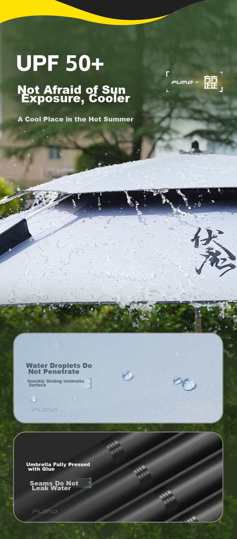 JIADIAONI Square Umbrella Fishing Umbrella Large Fishing Umbrella 2024 Sun Umbrella Outdoor Sun Protection Specialized Rain Umbrella 2.2 Meters 10