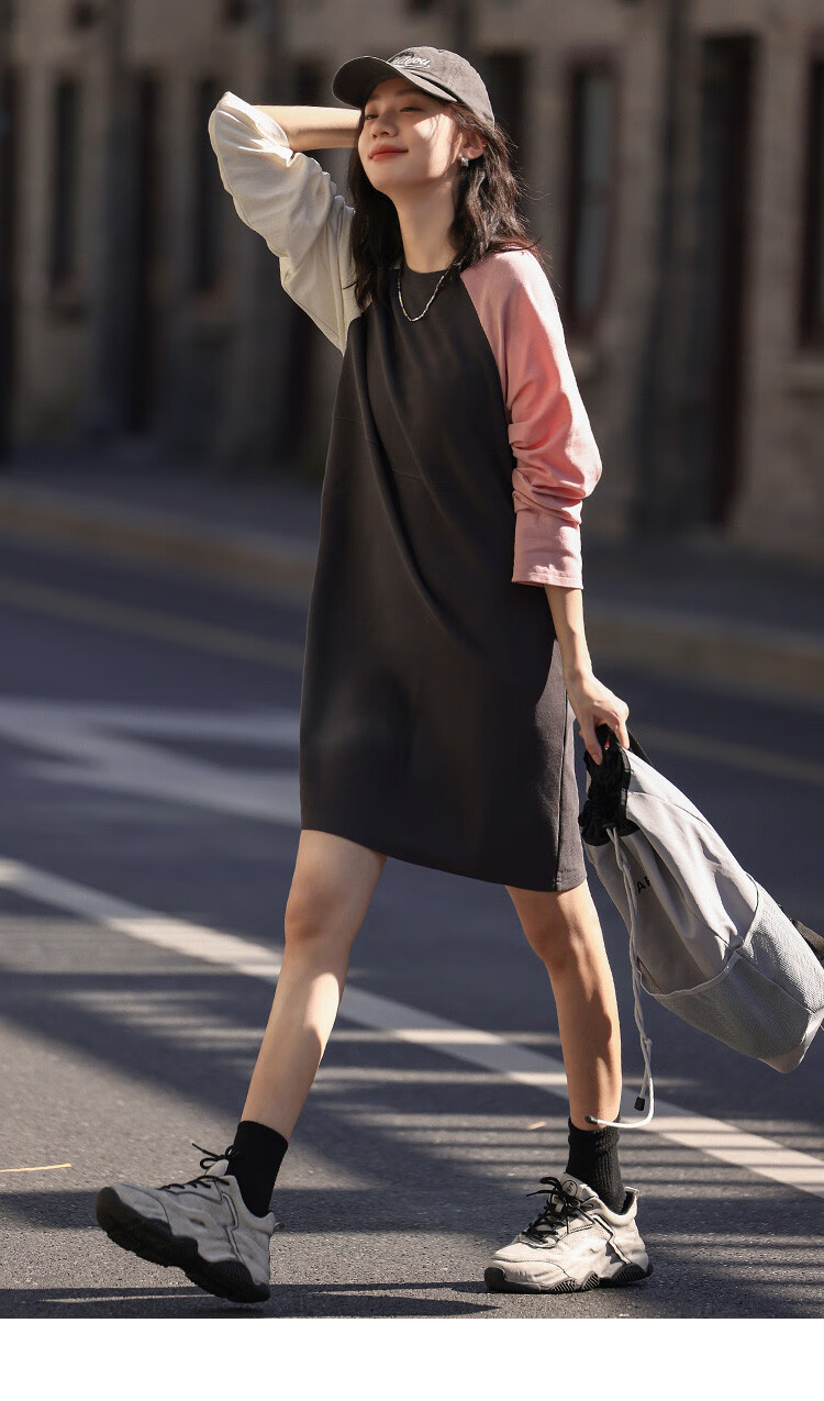 Dme [Modern Academic Style Sweatshirt Dress] Youthful, Age-Reducing, Light Sporty Style, Slimming, Fashionable Dress 12