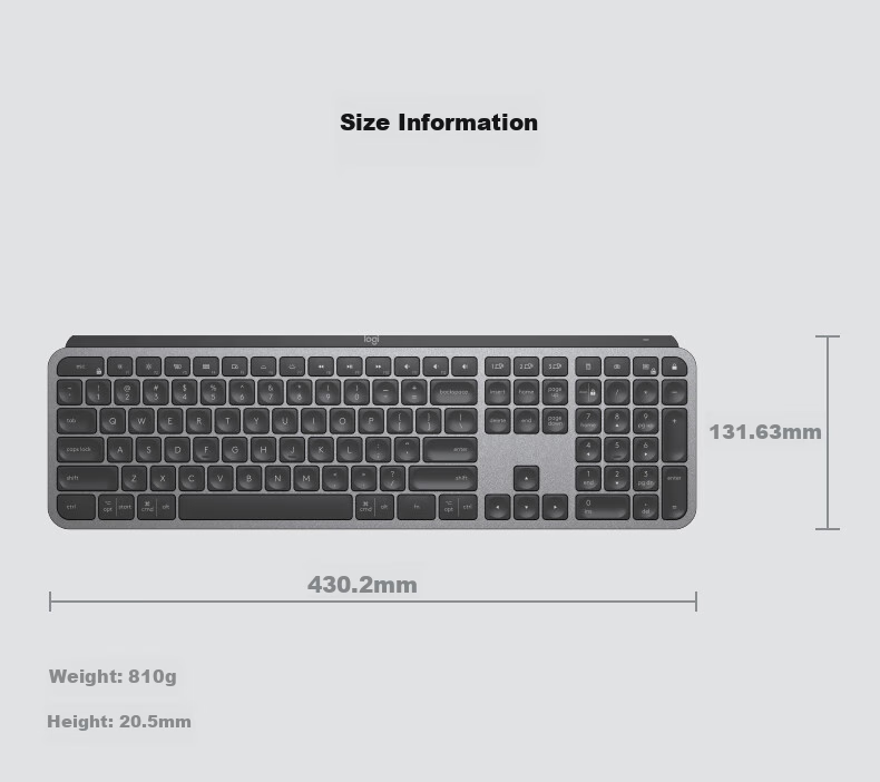 Logitech MX Keys Mini, Simple Wireless Bluetooth, High-End Office Keyboard, Smart, Backlit Fashionable, Ultra-Thin Portable, Rose Pink, 79 Keys 14