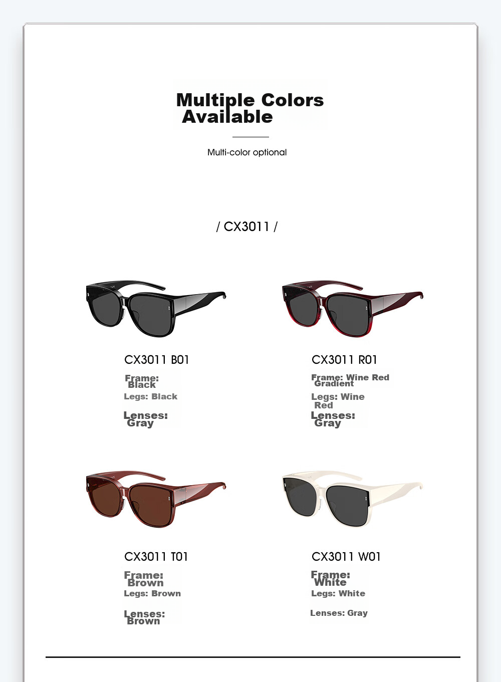 CAXMAN Sunglasses Clip-On for Nearsighted Men And Women, Polarized Sunglasses Insert for Driving, Specialized Glasses Holder for Myopia 10