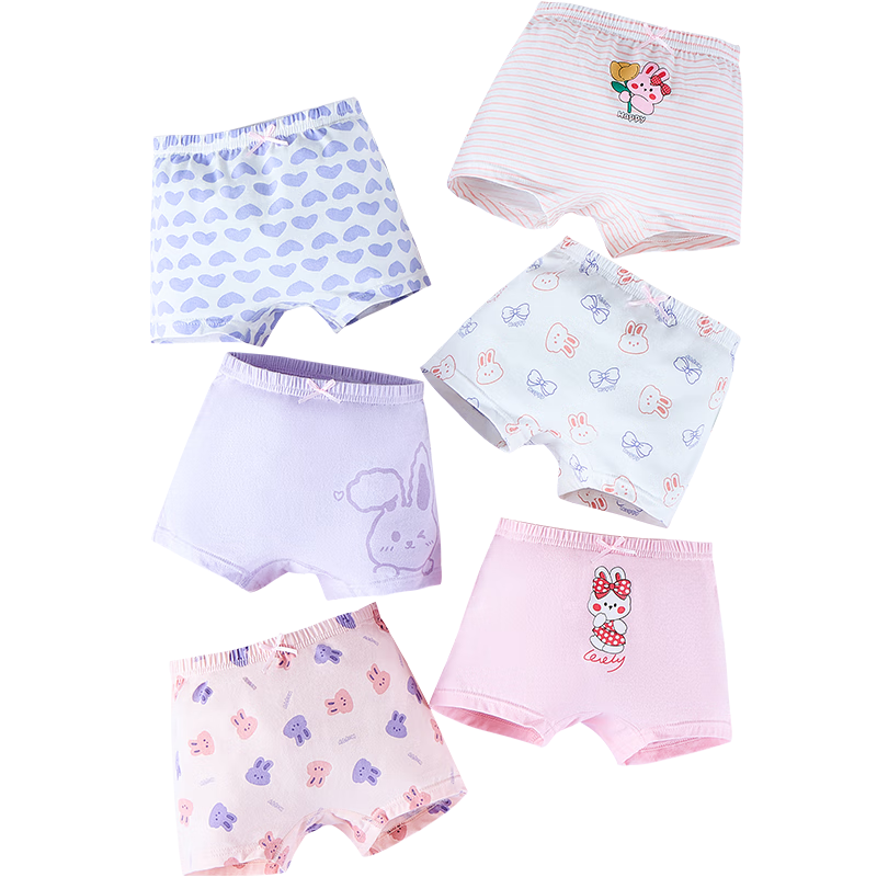 LangSha Children's Underwear, Girls' Underwear for Older Kids, 5A Antibacterial Underwear, Baby And Teen Boyshorts, 6-Pack, Size 160