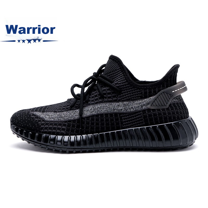 Кроссовки Warrior, мужские, спортивные, для бега, дышащие, летние, повседневные, черные, размер 41