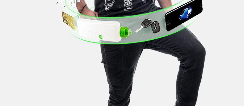 Flipbelt [Magic Tape Waist Pack], Sports Running Belt, Marathon Gear, Phone Pouch, Neon Orange, Adjustable Style 11