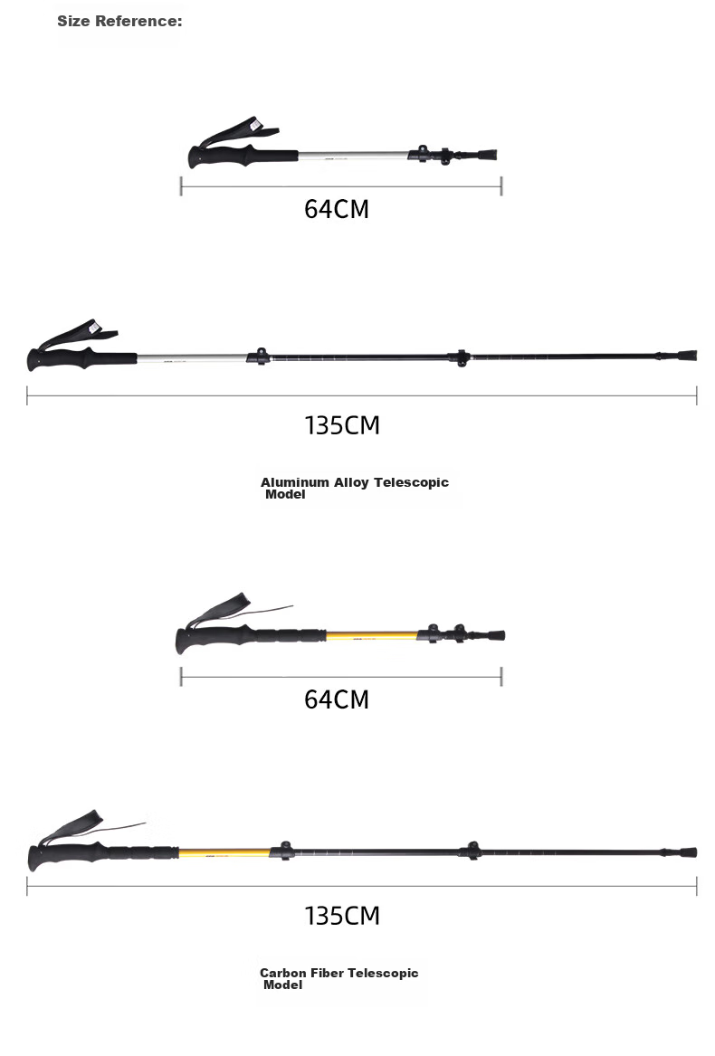 TAN XIAN ZHE Hiking Poles, Professional Outdoor Folding Trekking Poles, Aluminum Alloy Ultra-Light Telescopic Walking Equipment, Cane 16