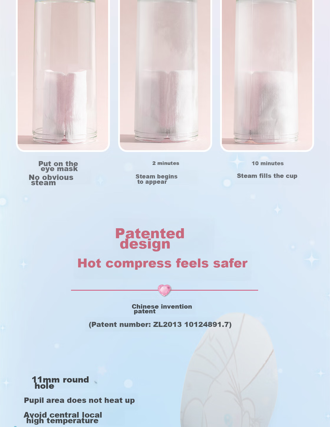 MINISO Sanrio Dream Series Hello Kitty Steam Eye Mask, 5 Pieces, Heating Eye Patch, Hot Compress, Suitable for Both Men And Wome 6