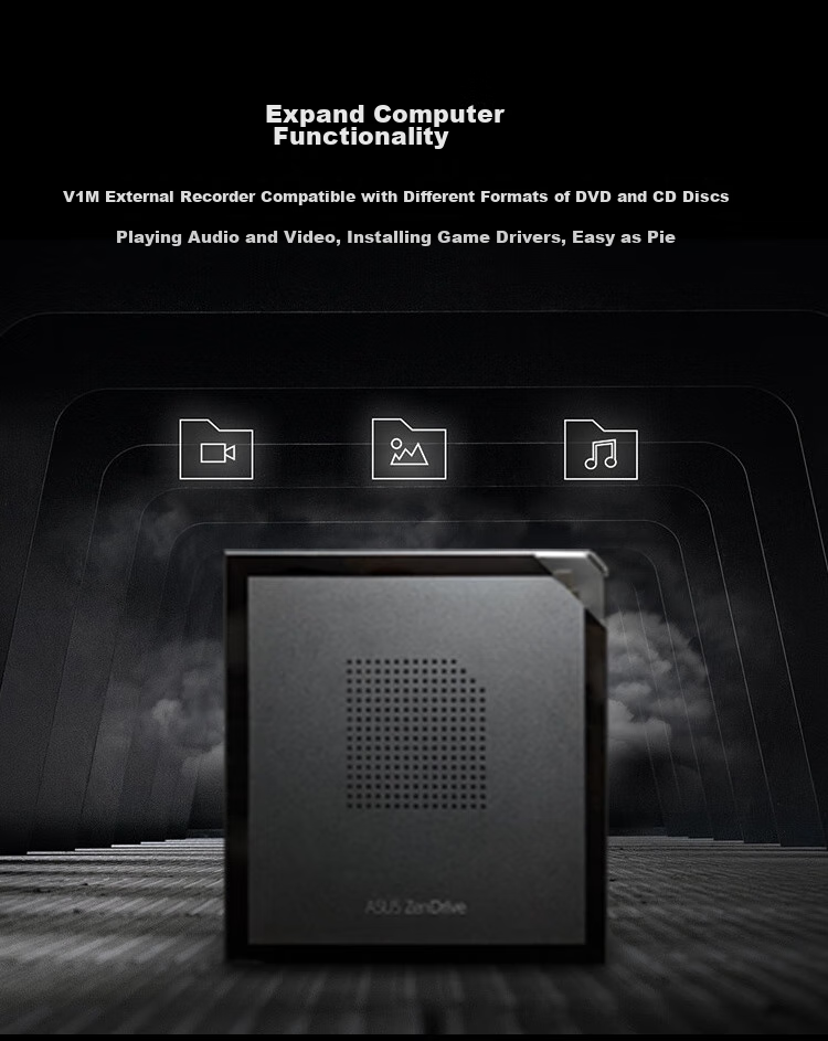 ASUS 8x External Optical Drive DVD Burner Type-C Interface Cable Self-Storing (SDRW-08V1M Light And Shadow) 6