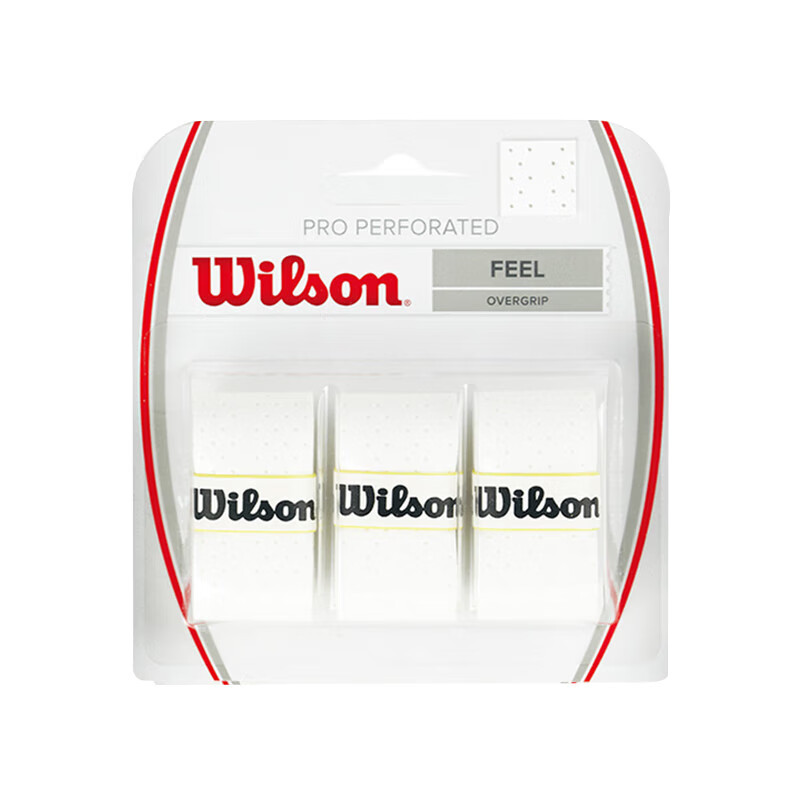 Wilson Tennis Racket Sticky Sweat-Absorbing Strap, Non-Slip Strap, Tennis Training Accessory, WRZ4005WH