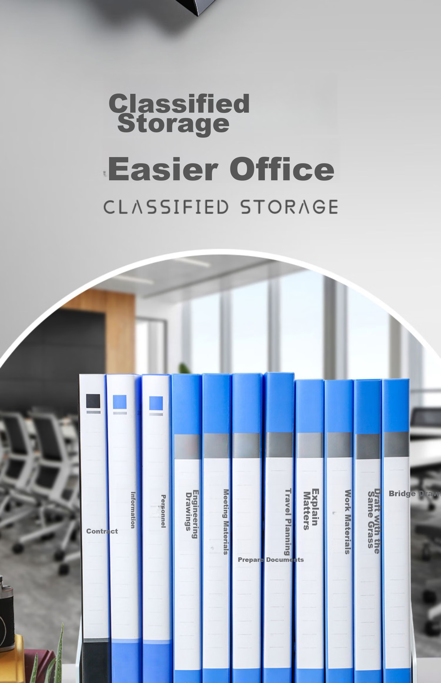 DiLe Premium Series File Box, A4 Standard Size 75MM Thick Kraft Paper Material, Financial Document Storage Office File Box, Dust-Proof Blue Single Pack 11
