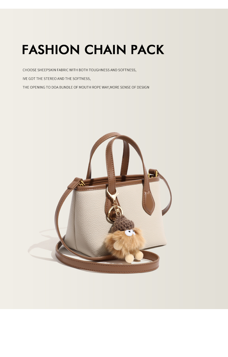 Viney Women's Handbag, Cowhide Bucket Bag, Light Luxury Crossbody Tote Shoulder Bag, Practical Birthday And Mother's Day Gift for Mom 2