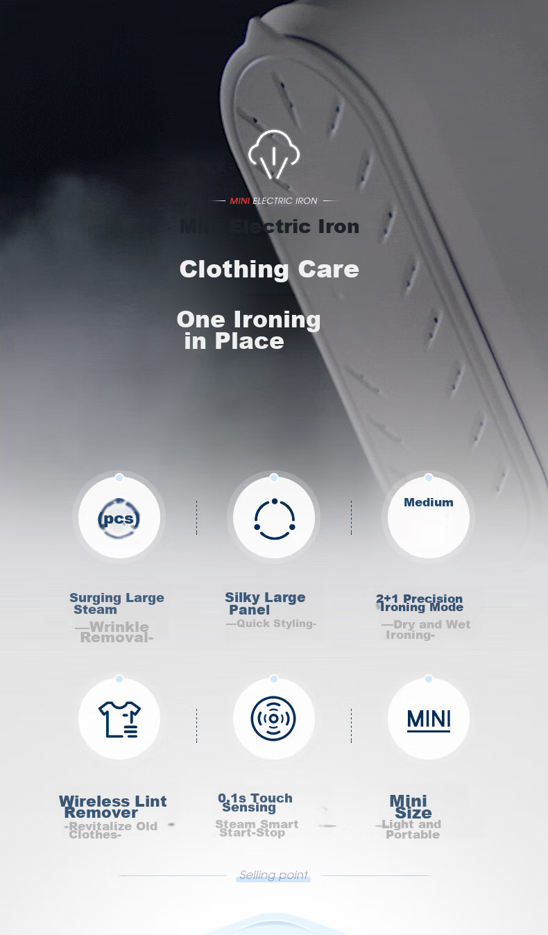Morphyrichards Handheld Garment Steamer, 20g/min Water Tank Capacity 100ml, Steam Iron for Home Use, Clothing Care Machine, Portable Travel Garment Steamer MR2033 2
