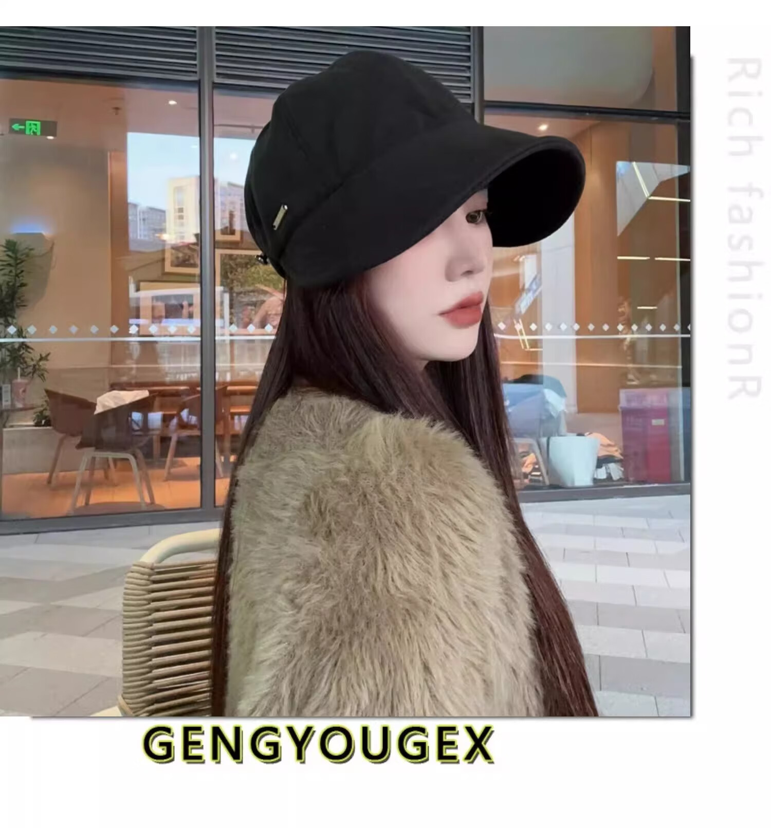 MMOPTOP Korean-Style Wide Brim Face-Covering Baseball Cap for Women, Versatile Spring And Autumn Fisherman Hat, Celebrity-Inspired Casual Woolen Hat 9