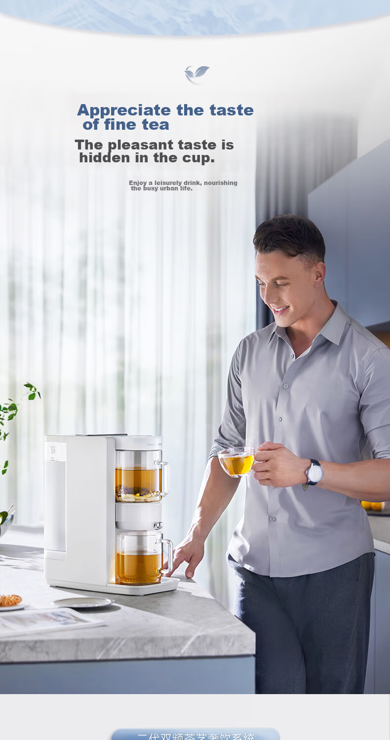 Morphyrichards Electric Kettle, Household 2L Desktop Instant Hot Water Dispenser, Health Pot, Tea Maker, Tea Brewing Machine, Tabletop Direct Drinking Water Machine, Tea Bar Machine MR6097 White 2