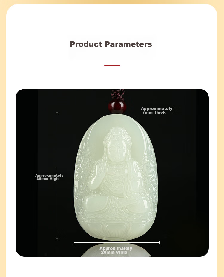 Phoenisess Jewelry, Hetian Jade Twelve Zodiac Rooster Zodiac Buddha Pendant, Unmoving Bodhisattva Jade Pendant, Men's And Women's Styles, Mid-Autumn Festival Gift 7