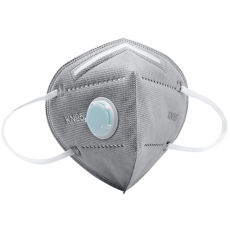 LOEWRO KN95 Dust Mask, 100 Pieces with Breathing Valve, Activated Carbon, Thickened Protection, Industrial-Grade, Anti-Dust, Anti-Smog, Anti-Formaldehyde, Individually Packaged