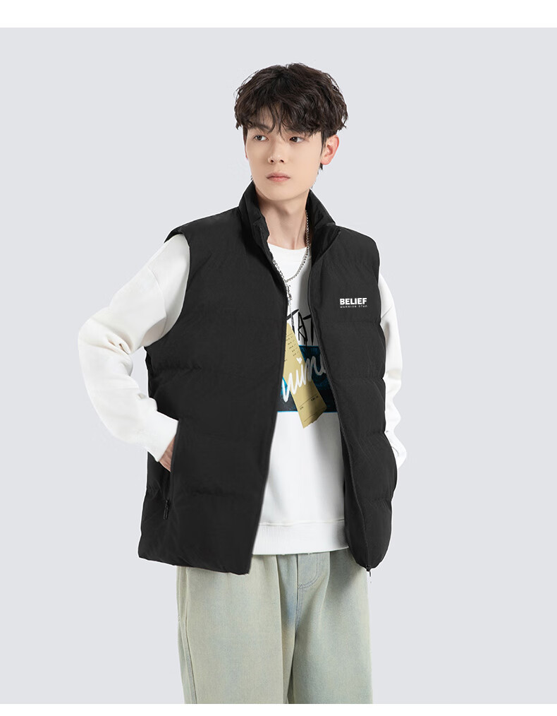 Warrior Men's Cotton Vest, Autumn And Winter Outdoor Sports Football Training Cotton Waistcoat, Thickened Warm Running Jacket 5