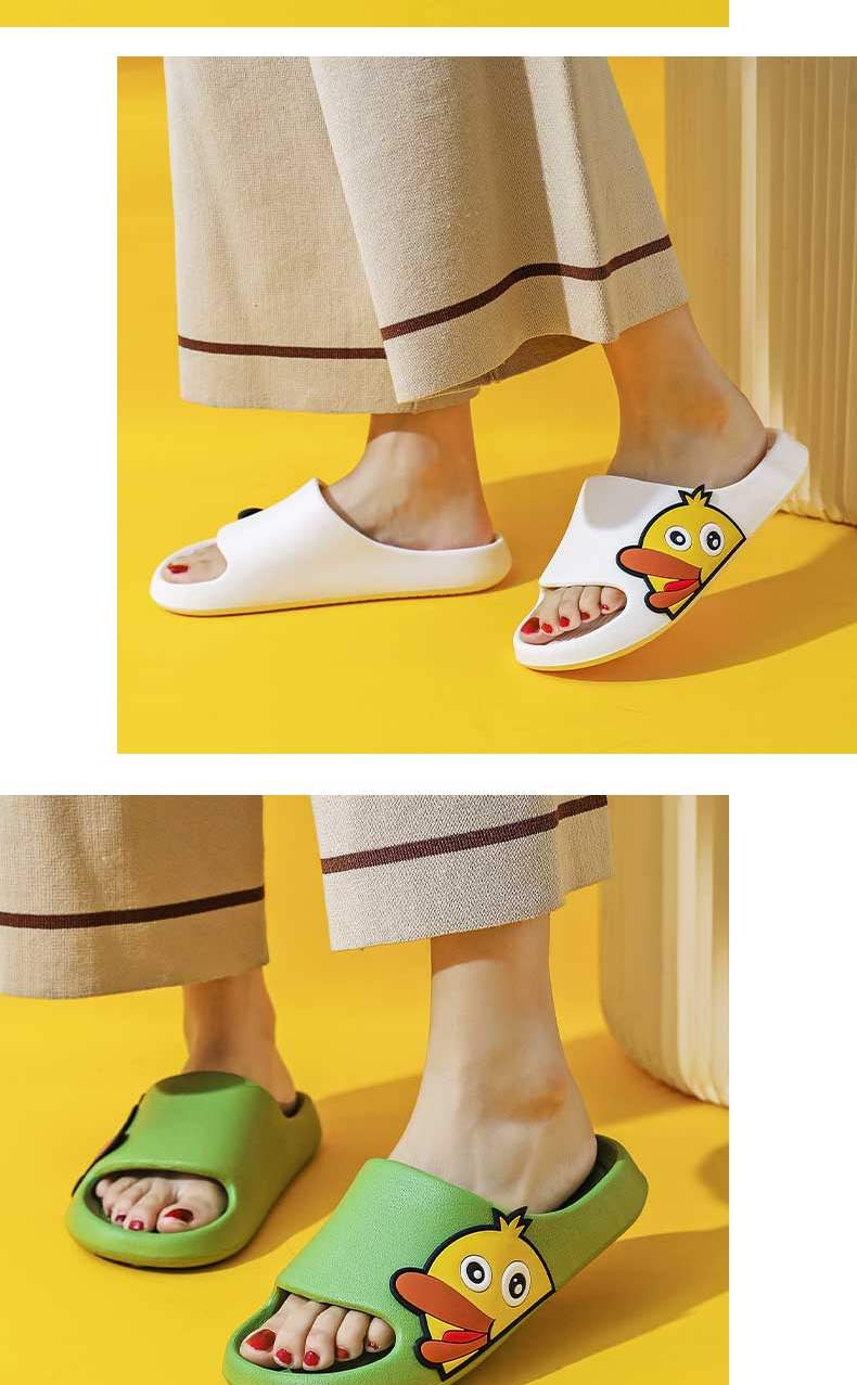Huameijianbu Cartoon INS Style Squishy Parent-Child Indoor And Outdoor Bathroom Sandals HM3311 Black Size 40-41 10