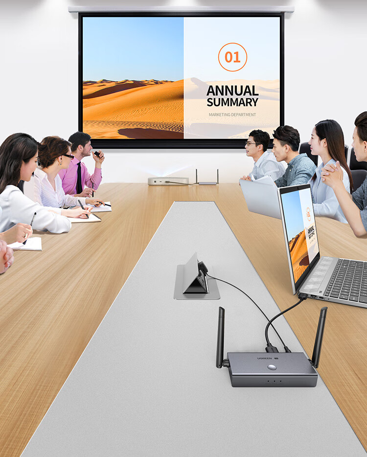 UGREEN HDMI Wireless Screen Mirroring Device, High-Definition Conference Sharing Tool, Compatible with Laptops And Desktop Computers for Connecting to TVs, Monitors, And Projectors, Point-To 200-Meter Transmission Device 60200 4