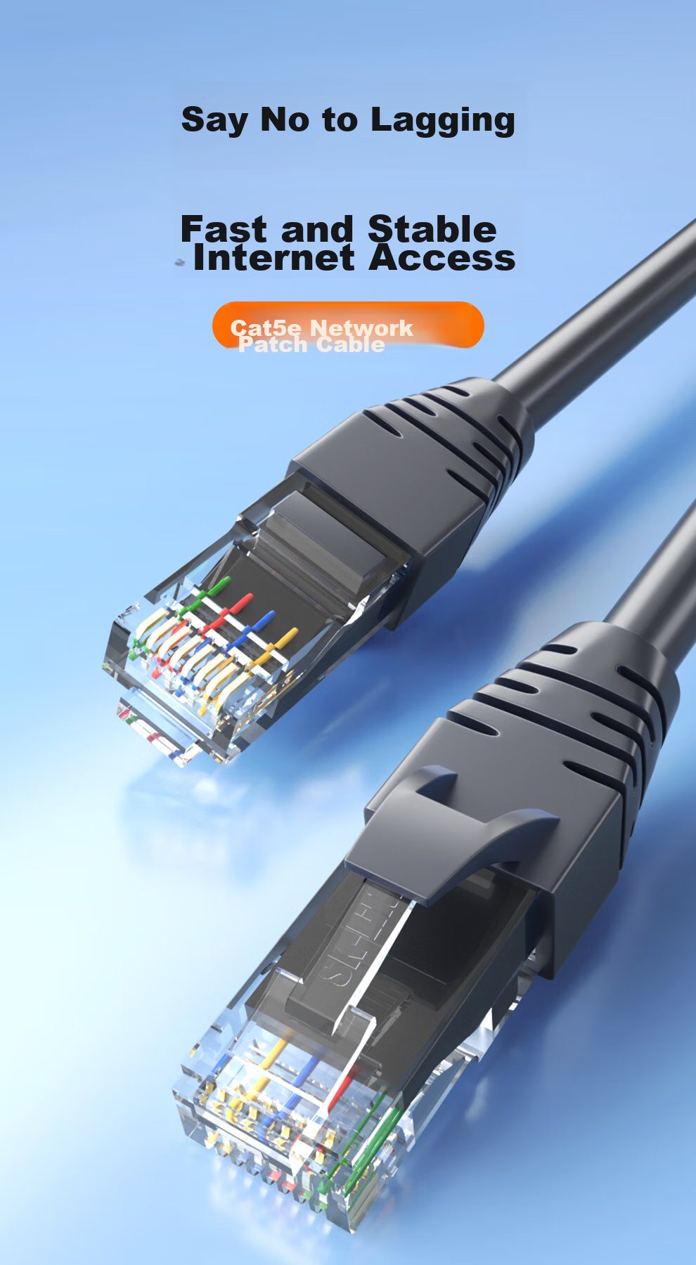 SK-LINK Cat5e High-Speed Ethernet Cable, Gigabit Network Patch Cord for Home Gaming And Renovation Projects, Professional-Grade Computer Broadband Finished Cable, 3 Meters 1