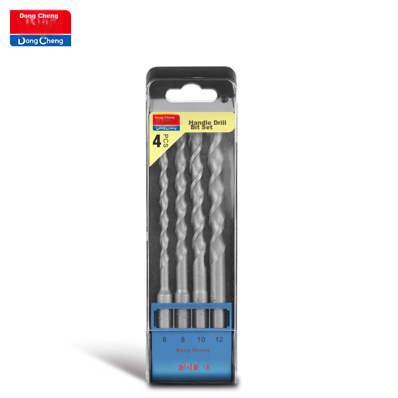 Dongcheng Electric Hammer Concrete Drill Bit (4-Piece Set), Square Shank Impact Drill Bit (6/8/10/12mm)