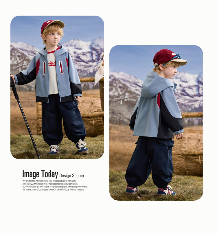 ASK JUNIOR Level 4 Waterproof Children's Jacket Spring 2026 Outdoor Sports Hiking Boys' Jacket Blue Size 100 3