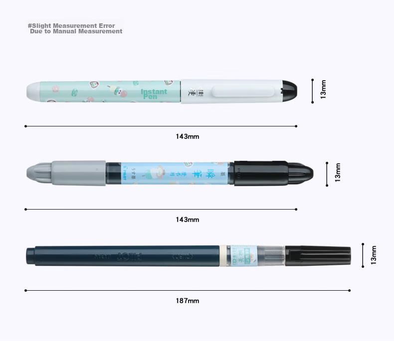 PILOT Instant Pen New Fiber Quick-Drying Soft Pen, Calligraphy Practice Small Regular Script, Sanrio Series LSVS-FDMS23, M-Bite, Black 3