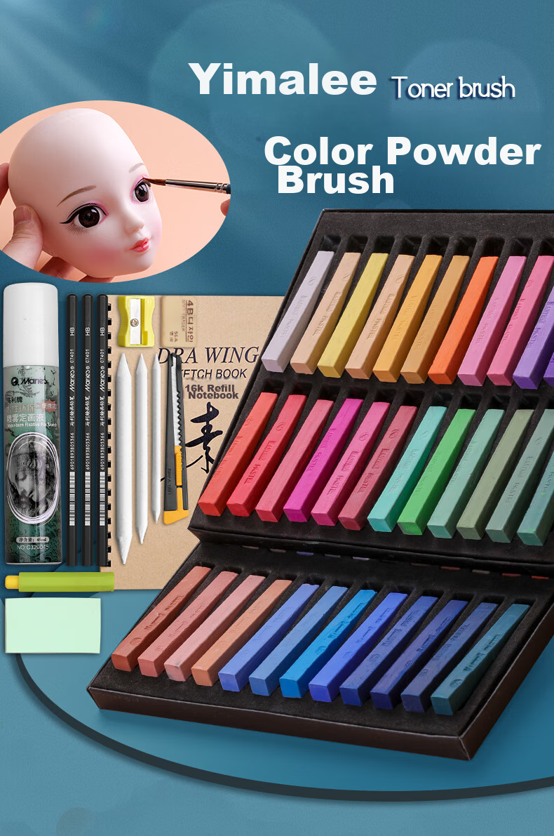 Marie's 36-Color Pastel Pencils, Colored Soft Pastel Sticks, Blackboard Chalk, Children's Wall Drawing And Graffiti Chalk Set F-2036 Drawing Pencils 1