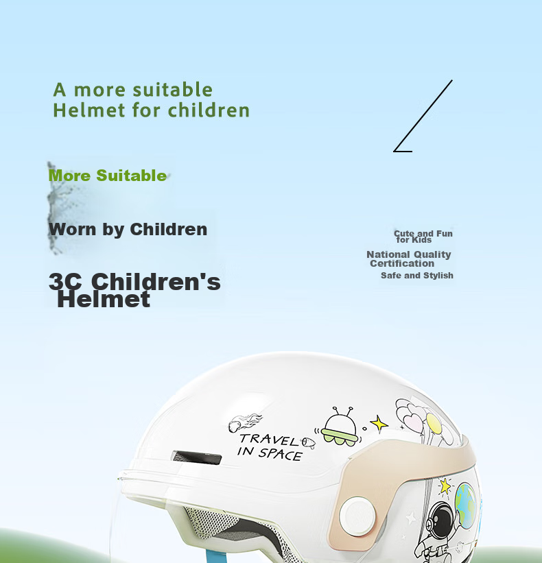 NEVA 3C Certified Kids Helmet Summer Cartoon Cute Baby Safety Cap Lightweight Comfortable for Boys and Girls Ages 3-12 Electric Motorcycle Scooter 1
