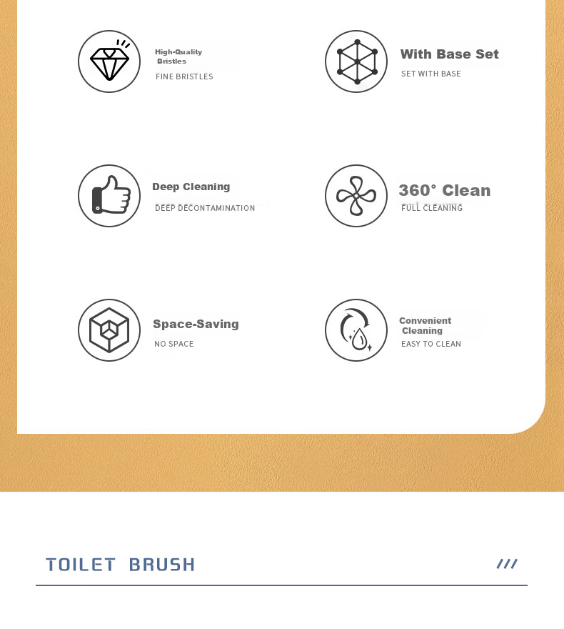 Jiapinhui Toilet Brush with Base, Cleaning Brush, Bathroom Toilet Cleaning Brush, Long-Handled Spherical Brush Set ZX-1587 3