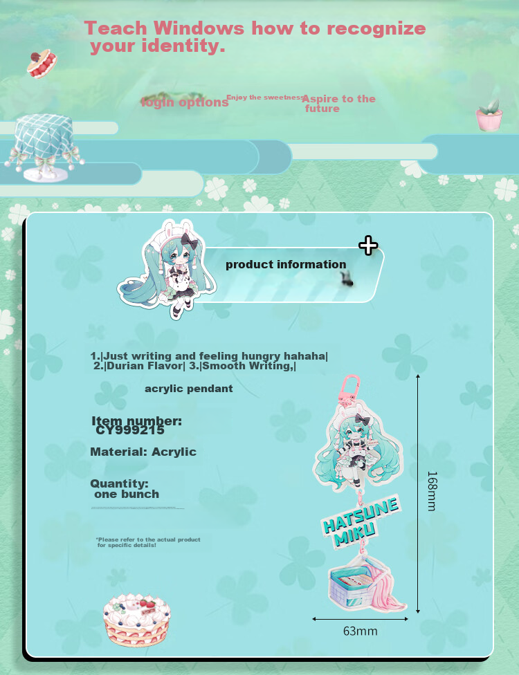 GuangBo Future Acrylic Journal Clip Stationery, Small Clip for Receipts And Bookmarks, Snack Clip, Anime Style, Blue CY999215-B 2
