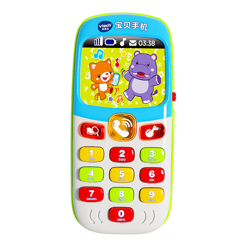 VTech Baby Toy Phone for 6 Months+, Musical Early Education Soothing Toy for Boys And Girls, Birthday Gift