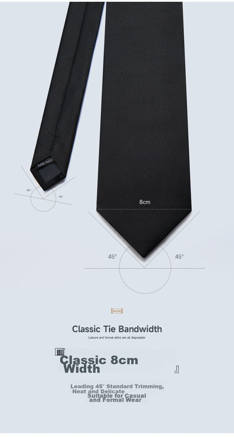 GLO-STORY Zipper Tie, Mid-Autumn Festival Gift, 8cm Men's Business Formal Trendy Tie, Gift Box Packaging, Red 3