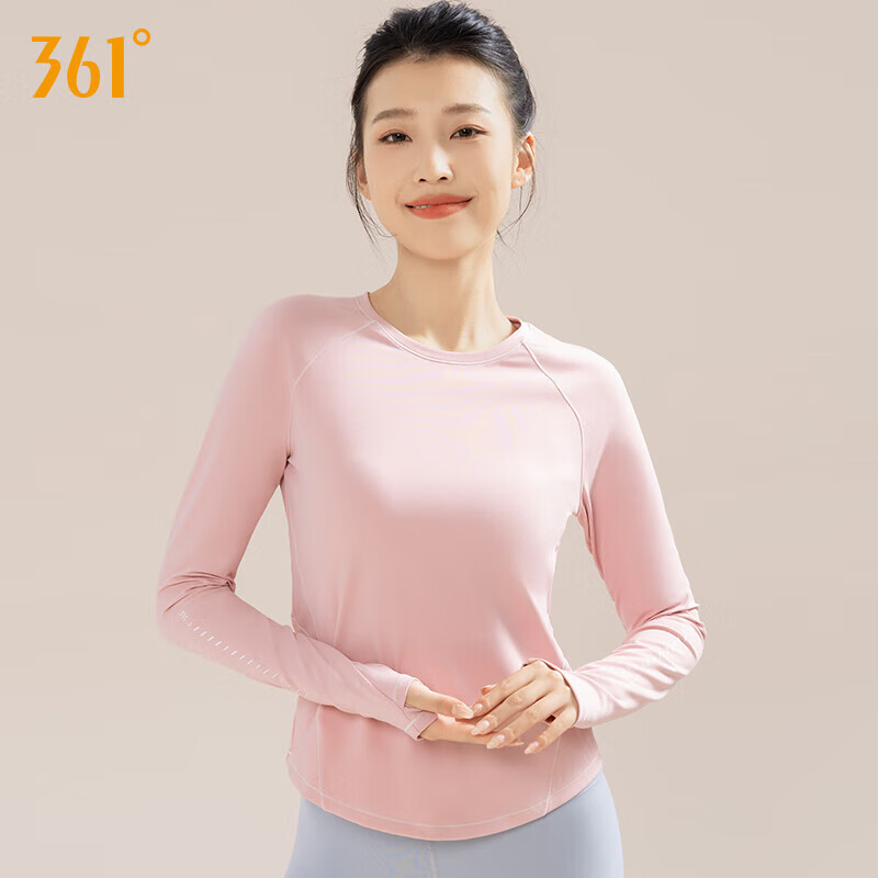 361° Women's Sports Long Sleeve Yoga T-Shirt Autumn Quick-Dry Loose Running Fitness Top