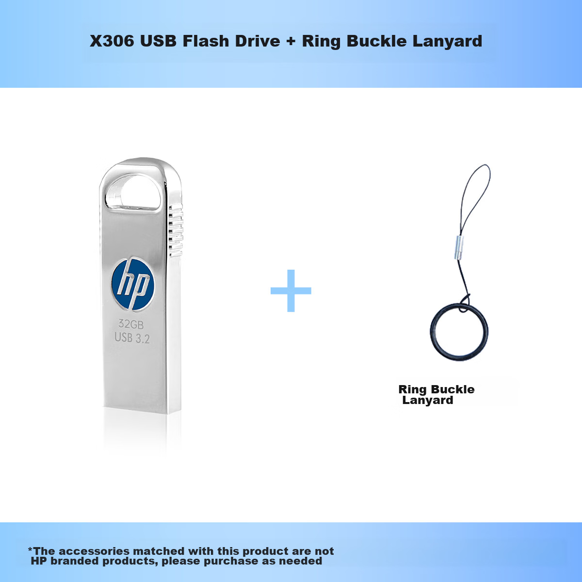 HP 64GB USB 3.2 Gen 1 Flash Drive with Lanyard, X306w Metal High-Speed USB Drive, Upgraded Read Speed to 230MB/s, Large Capacity Thumb Drive for Study, Office, Car, And Computer Use 4