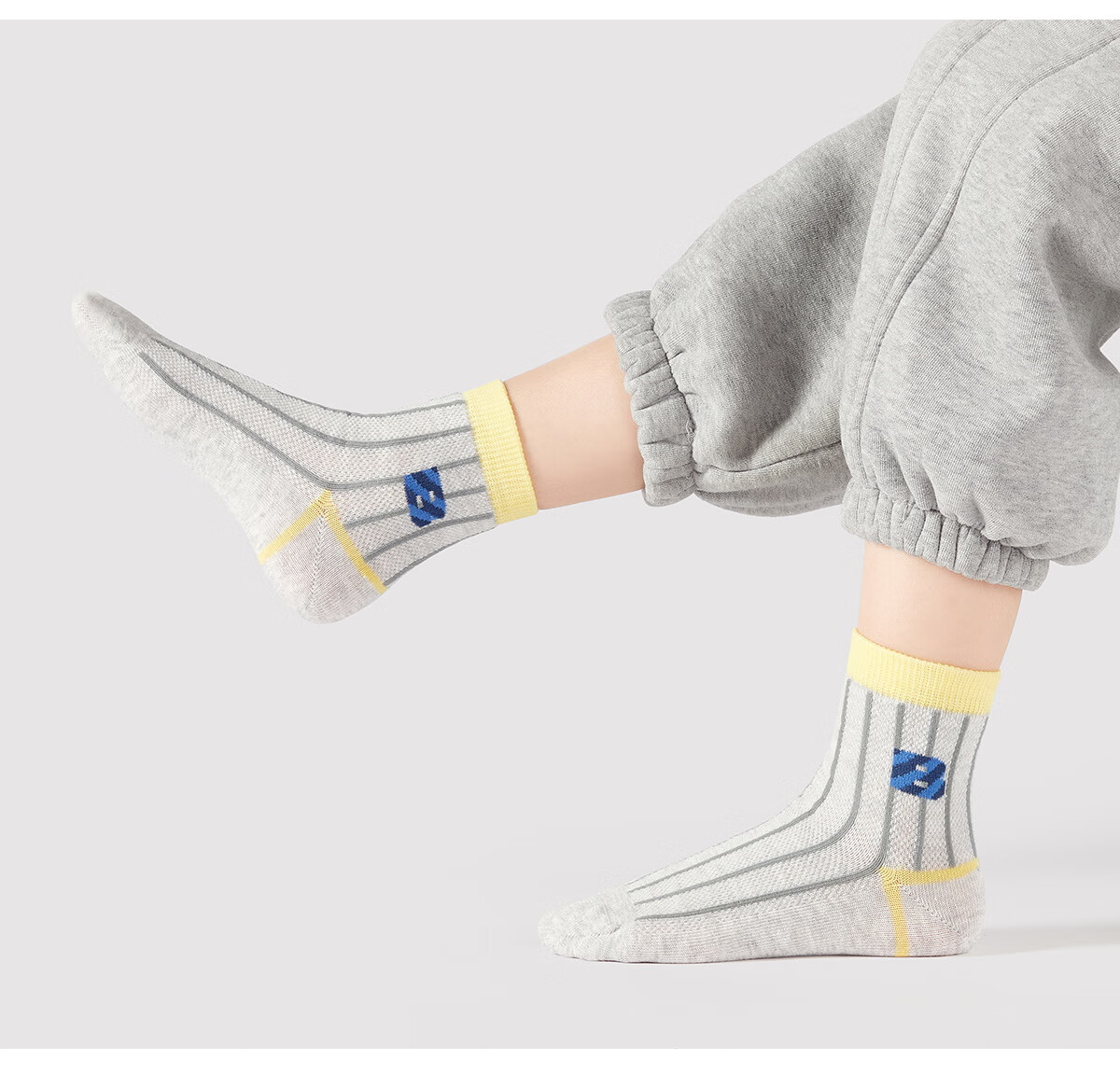 Banbi Children's Socks for Boys, Summer Mesh Thin Style, Spring And Autumn Mid-Calf Cotton Socks for Older Kids BB23015 Size 16-18 4