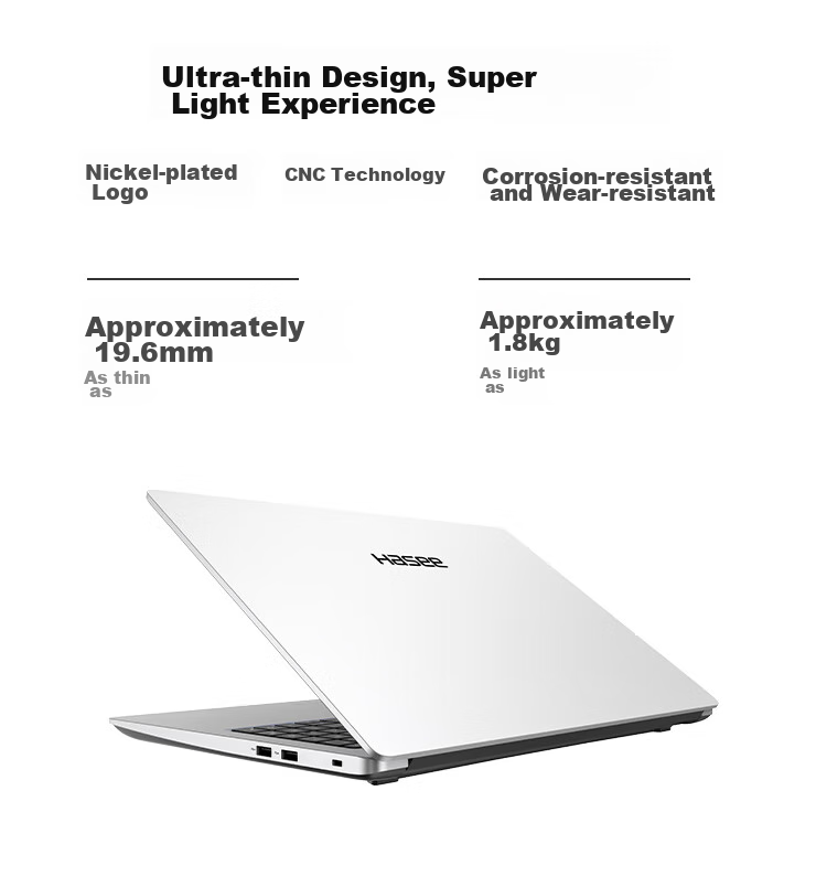 HASEE Elegant X6-16 Inch Thin And Light Business Laptop (I5-12450H, 16GB RAM, 512GB SSD, WiFi6) Silver 7