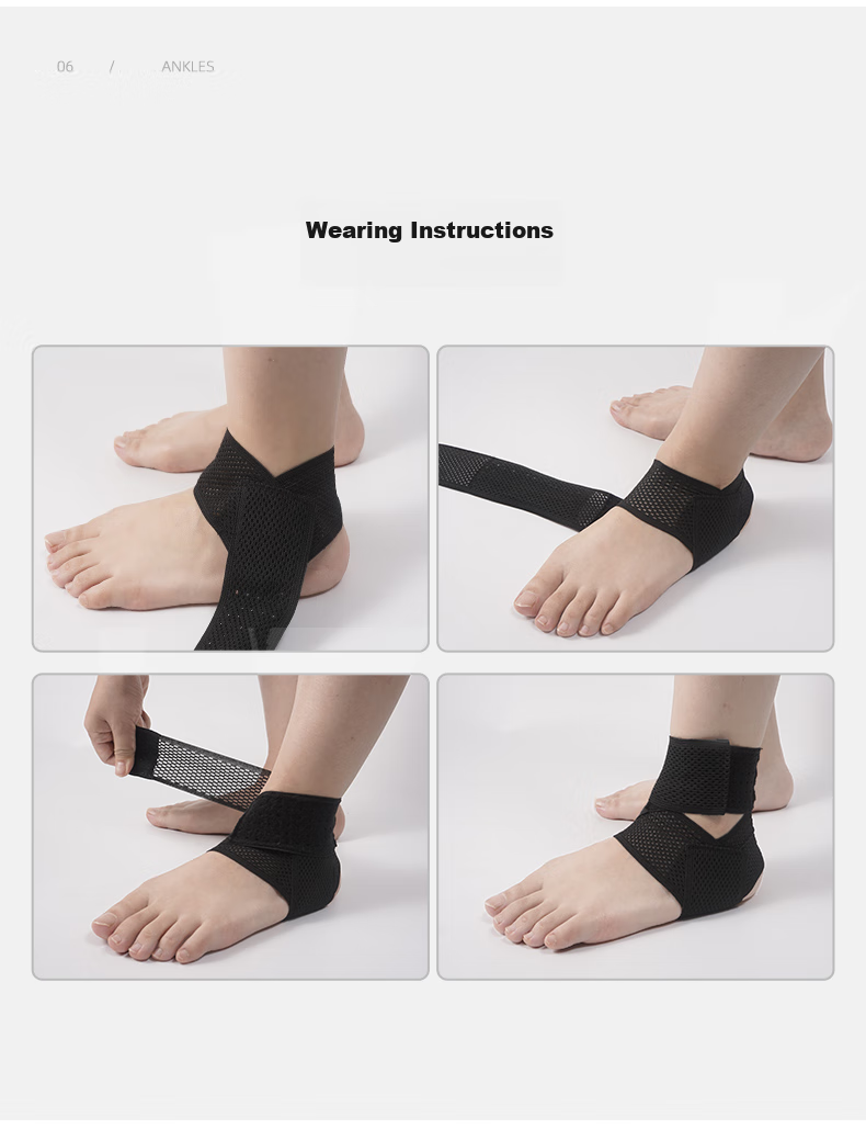 NAILEKESI N Sports Ankle Brace, Anti-Sprain Thin Bandage, Fixation Ankle Support, Ultra-Thin Strap, Professional Protective Gear, M Size, One Pair 6