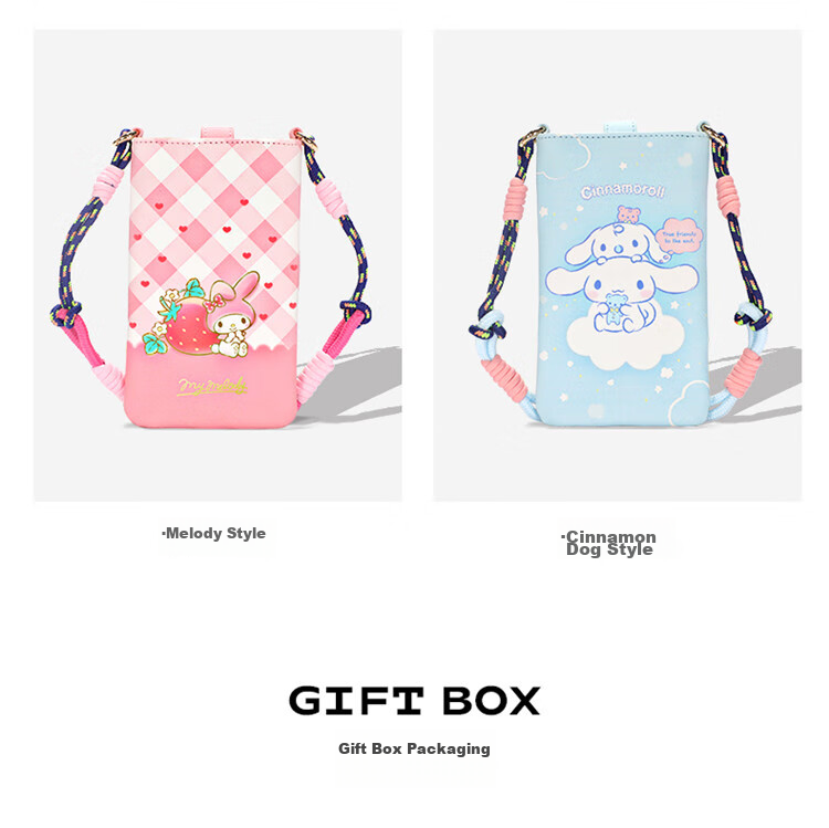 Mesuca X Kuromi Handbag, Women's Portable Phone Bag, Shoulder Crossbody Small Purse, Birthday Gift for Girls 6