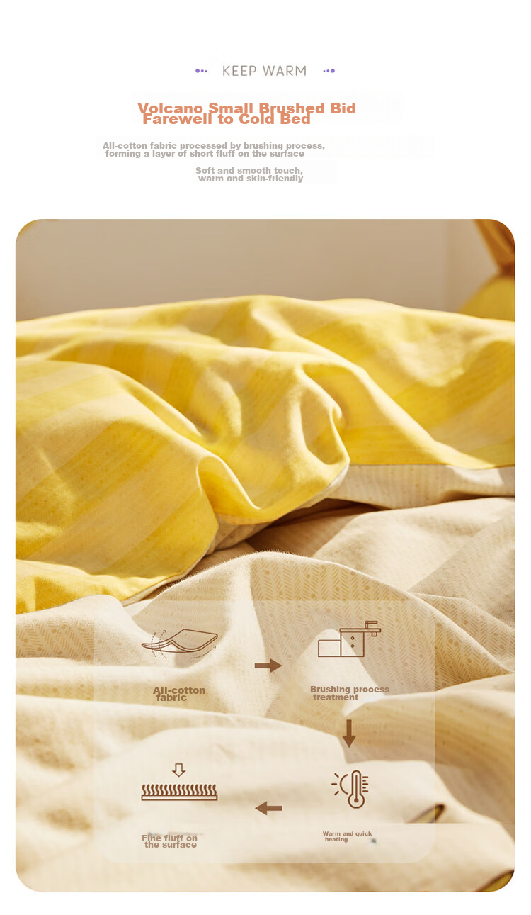 Luolaikids Four-Piece Set, Maternal And Infant Class A Pure Cotton Thickened Brushed Duvet Cover Bed Sheet Pillowcase Pure Cotton Quilt Cover, 200*230 9