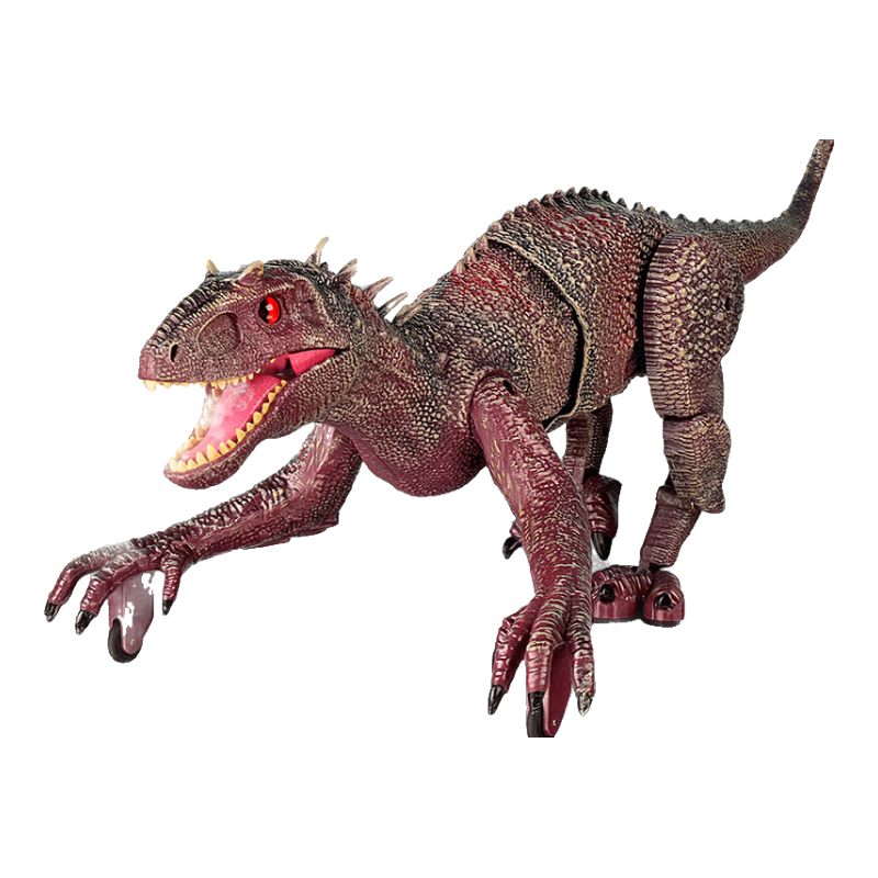 Huashimeng Remote Control Dinosaur Toy, Electric Intelligent Simulated Animal Model, Walks, Makes Sounds, Sprays Mist, Jurassic Velociraptor