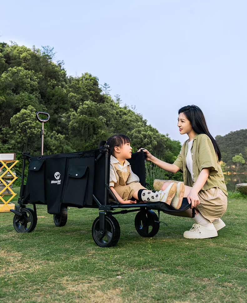 Westfieldoutdoor, My Flying Night Chapter Folding Camping Cart, Outdoor Foldable Campsite Cart, Stroller for Kids, Grocery Shopping Trolley, Pet Cart, Picnic And Camping Cart 7