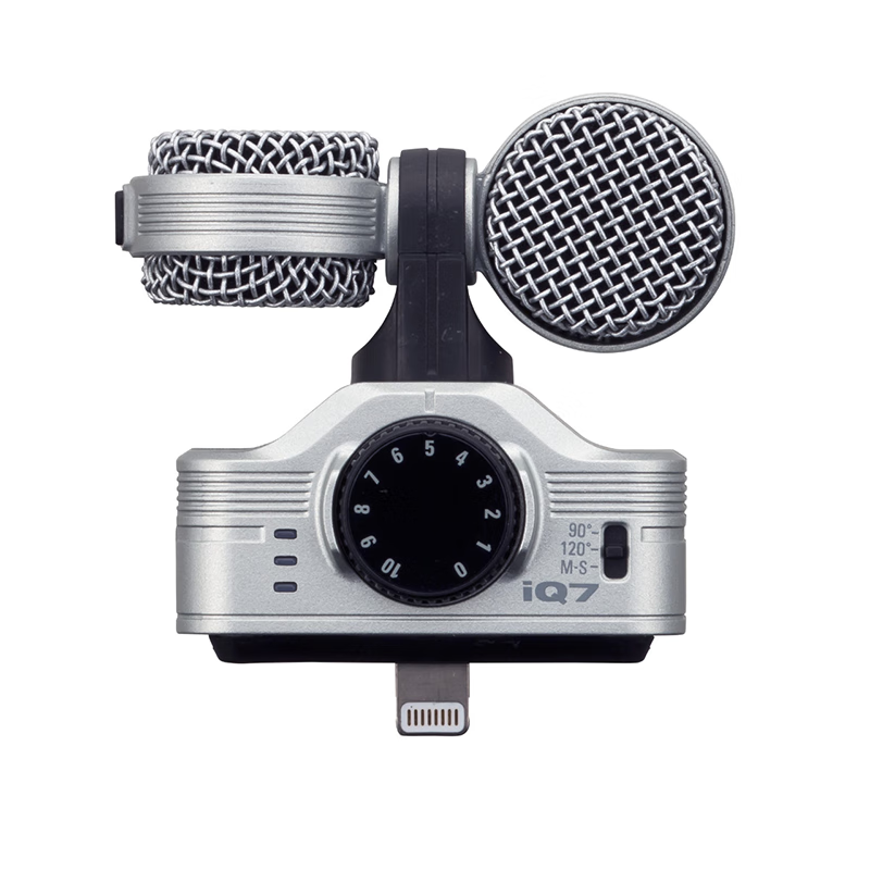 ZOOM IQ7 Apple Plug-And Stereo Microphone, External Recording Microphone for IPhone/iPad