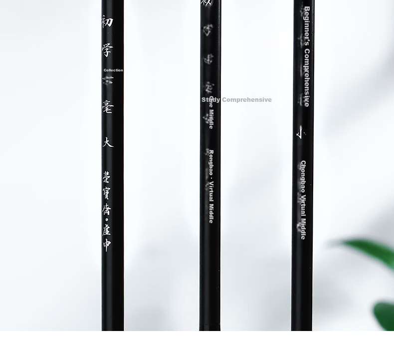 Rongbaozhai Calligraphy Brush, Mixed Hair Soft Brush for Calligraphy Practice in Large, Medium And Small Regular Script, Four Treasures of The Study, Chinese Painting Copybook, for Adult Beginners And Students, Beginner Mixed Hair - Large 17