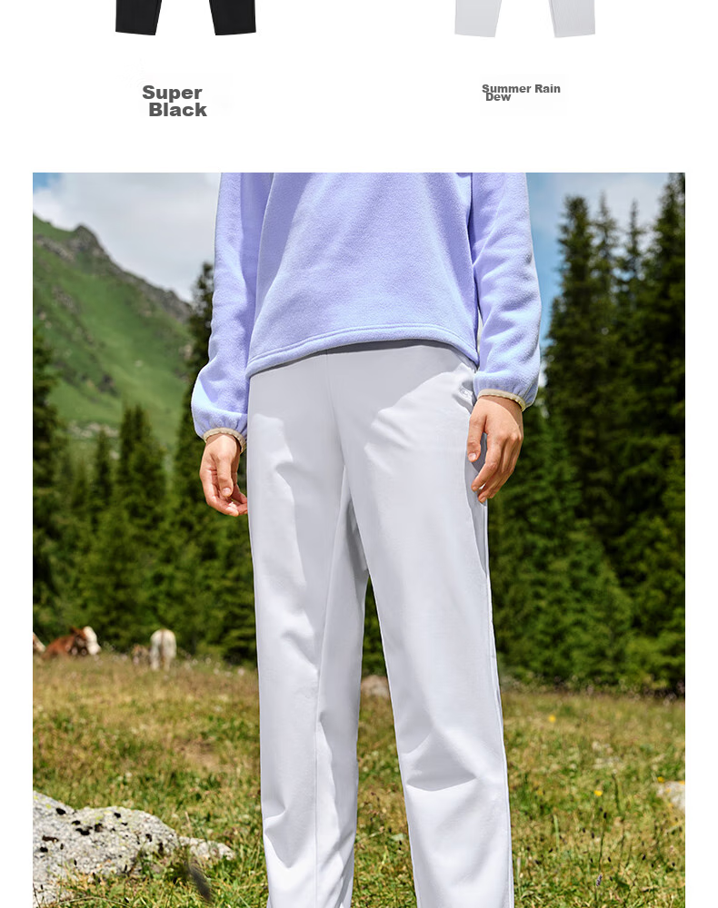361° Women's Autumn Winter Water-Repellent Outdoor Fleece-Lined Straight-Leg Casual Pants 662534701-3 12