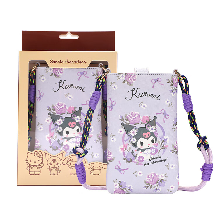 Mesuca X Kuromi Handbag, Women's Portable Phone Bag, Shoulder Crossbody Small Purse, Birthday Gift for Girls 37