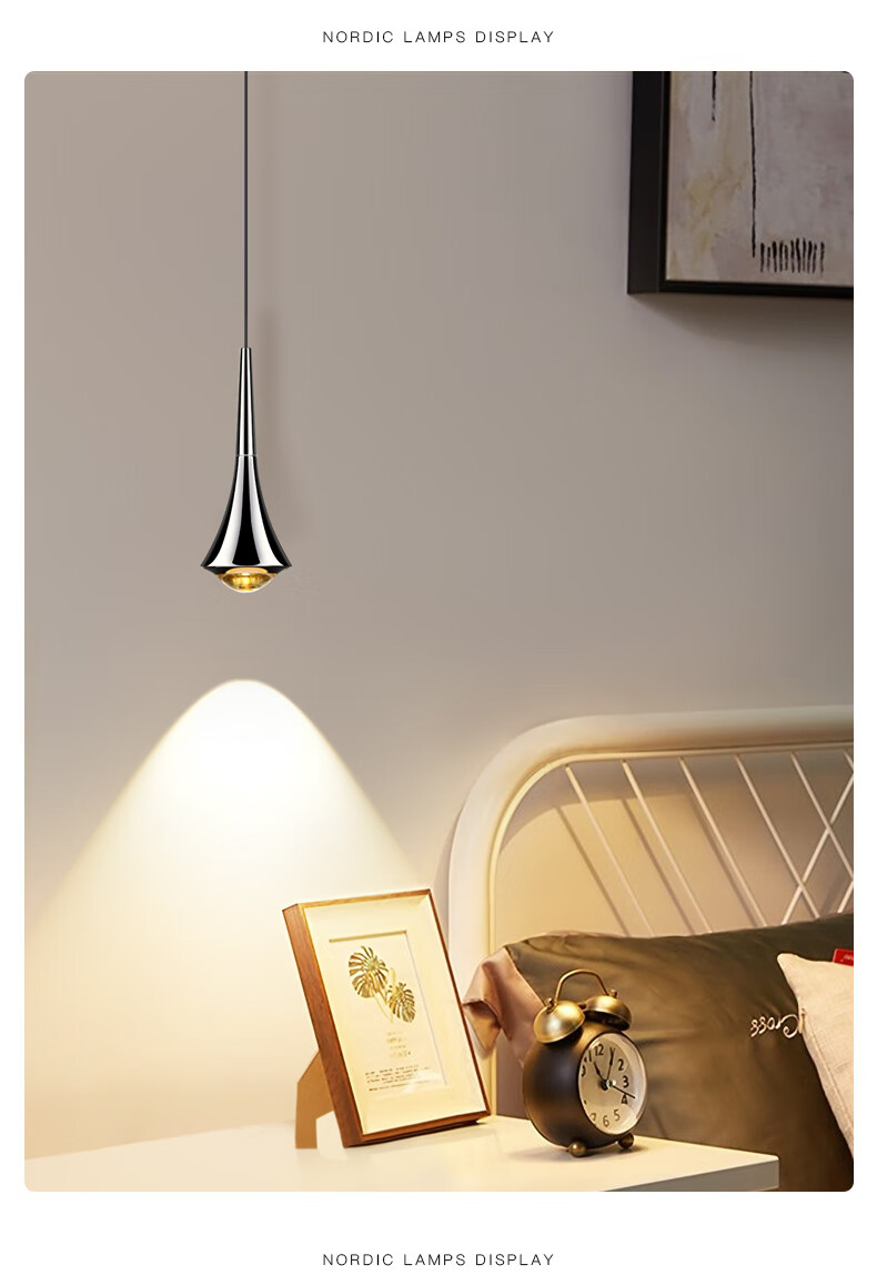 Dengling Full Spectrum Bedside Pendant Light, Modern Minimalist Bedroom Luxurious Touch Sensor Light for Living Room And Entryway 10