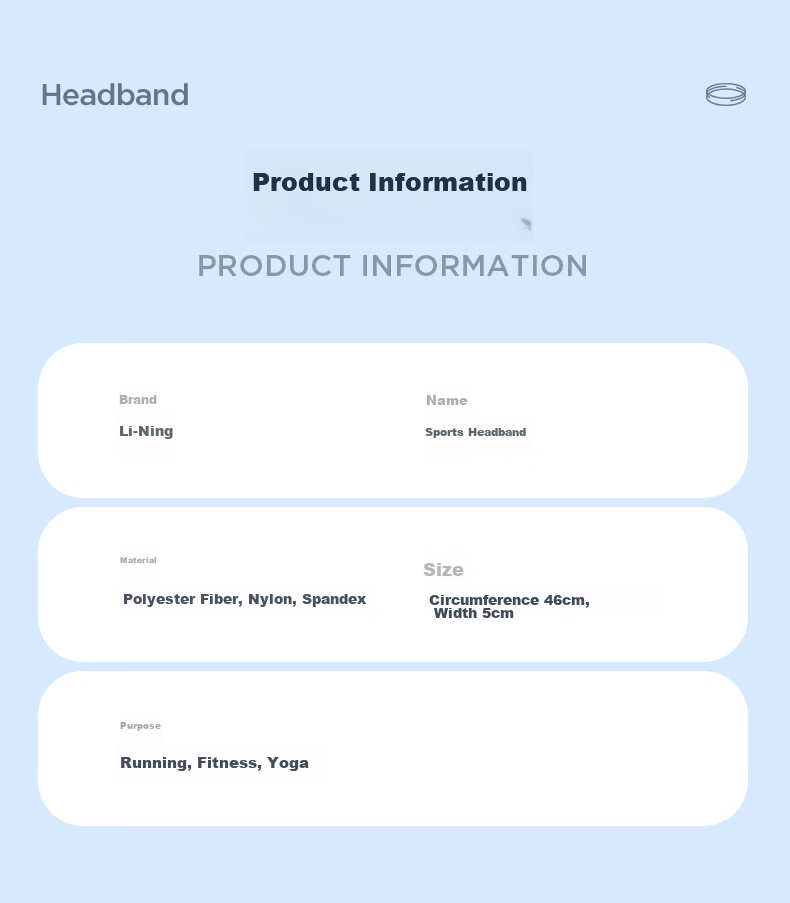 Li-Ning Li-Ning Sports Headband for Women And Men, Sweat-Absorbing Headband, Sweat-Stopping Headband, Running Sweat-Guiding Headband, Forehead Protection Headband, Hair Tying Headband, Fitness Equipment 16